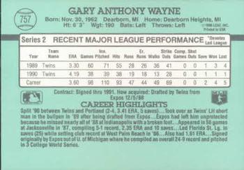 Gary Wayne  baseball card collectible - Main Image 2