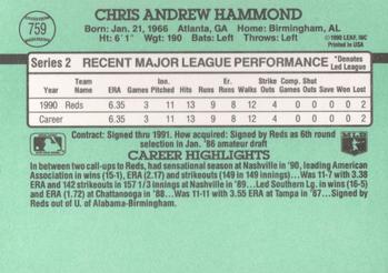 Chris Hammond  baseball card collectible - Main Image 2