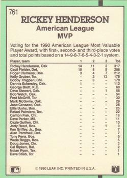 Rickey Henderson  baseball card collectible - Main Image 2