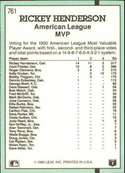 Rickey Henderson  baseball card collectible - Main Image 2