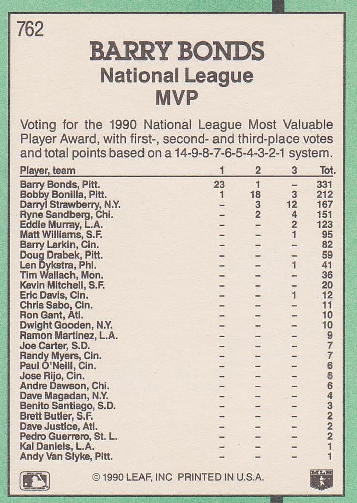 Barry Bonds  baseball card collectible - Main Image 2