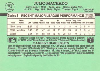 Julio Machado  baseball card collectible - Main Image 2