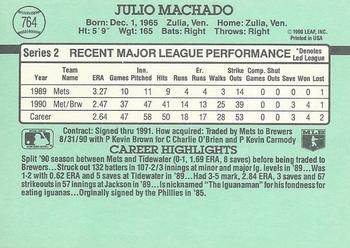 Julio Machado  baseball card collectible - Main Image 2