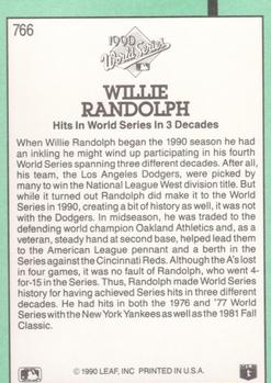 Willie Randolph  baseball card collectible - Main Image 2
