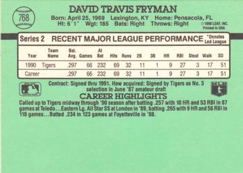 Travis Fryman  baseball card collectible - Main Image 2