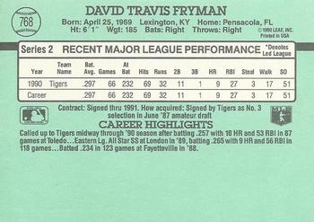 Travis Fryman  baseball card collectible - Main Image 2