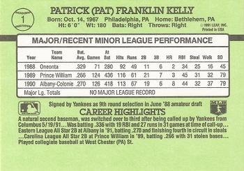 Pat Kelly  baseball card collectible - Main Image 2
