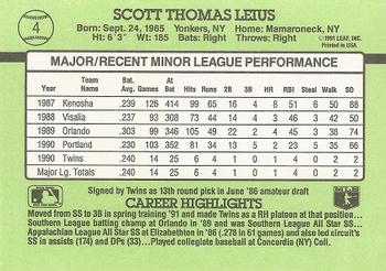 Scott Leius  baseball card collectible - Main Image 2
