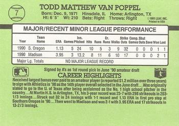 Todd Van Poppel  baseball card collectible - Main Image 2