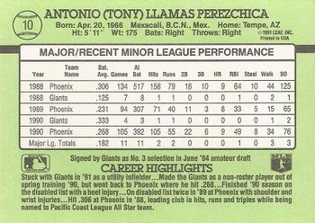 Tony Perezchica  baseball card collectible - Main Image 2