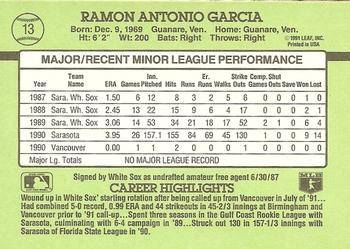 Ramon Garcia  baseball card collectible - Main Image 2