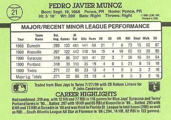 Pedro Munoz  baseball card collectible - Main Image 2