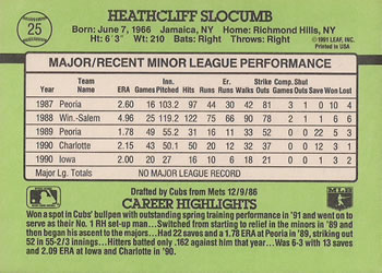 Heathcliff Slocumb  baseball card collectible - Main Image 2
