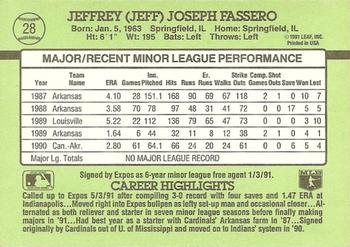 Jeff Fassero  baseball card collectible - Main Image 2