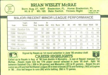 Brian McRae  baseball card collectible - Main Image 2