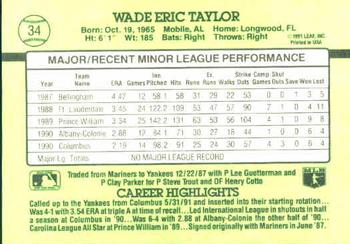 Wade Taylor  baseball card collectible - Main Image 2