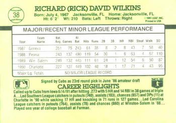 Rick Wilkins  baseball card collectible - Main Image 2