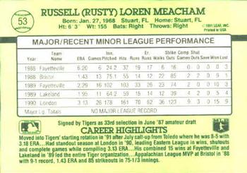 Rusty Meacham  baseball card collectible - Main Image 2