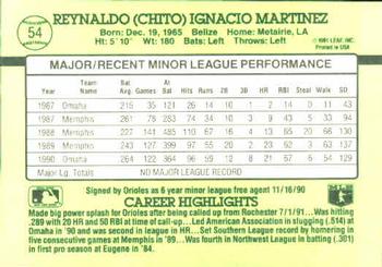 Chito Martinez  baseball card collectible - Main Image 2