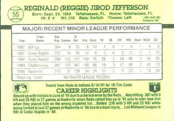 Reggie Jefferson  baseball card collectible - Main Image 2