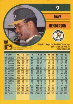 Dave Henderson  baseball card collectible - Main Image 2