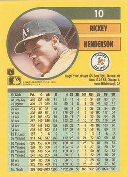 Rickey Henderson  baseball card collectible - Main Image 2