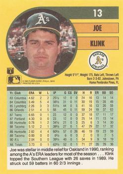 Joe Klink  baseball card collectible - Main Image 2