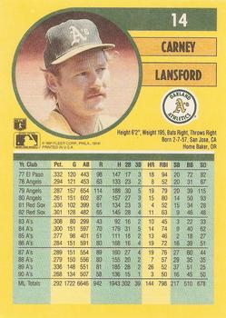 Carney Lansford  baseball card collectible - Main Image 2
