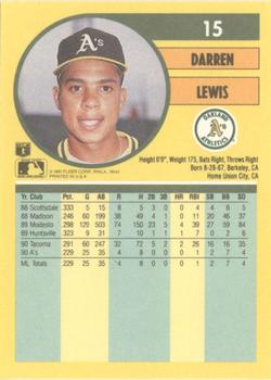 Darren Lewis  baseball card collectible - Main Image 2