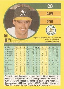Dave Otto  baseball card collectible - Main Image 2