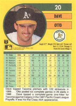 Dave Otto  baseball card collectible - Main Image 2