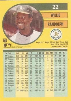 Willie Randolph  baseball card collectible - Main Image 2