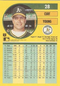 Curt Young  baseball card collectible - Main Image 2