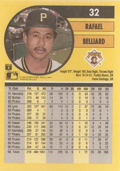 Rafael Belliard  baseball card collectible - Main Image 2