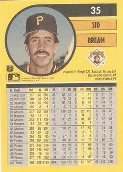 Sid Bream  baseball card collectible - Main Image 2