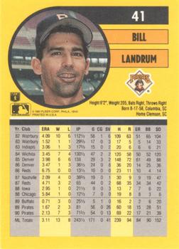 Bill Landrum  baseball card collectible - Main Image 2