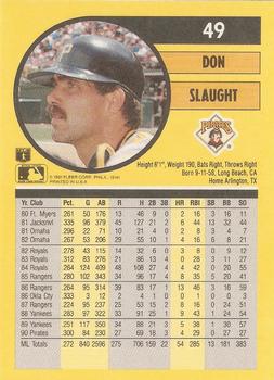 Don Slaught  baseball card collectible - Main Image 2