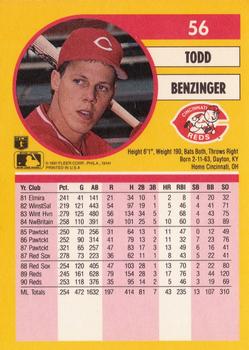 Todd Benzinger  baseball card collectible - Main Image 2