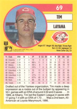 Tim Layana  baseball card collectible - Main Image 2