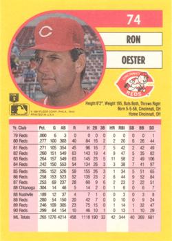 Ron Oester  baseball card collectible - Main Image 2
