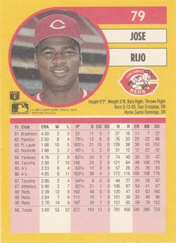 Jose Rijo  baseball card collectible - Main Image 2