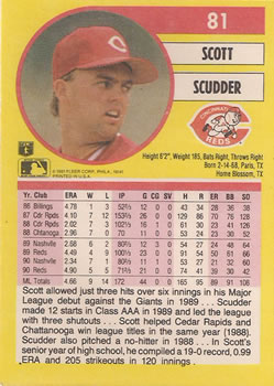Scott Scudder  baseball card collectible - Main Image 2