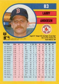 Larry Andersen  baseball card collectible - Main Image 2