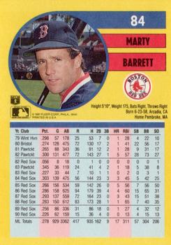 Marty Barrett  baseball card collectible - Main Image 2