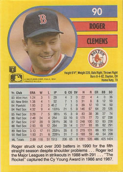 Roger Clemens  baseball card collectible - Main Image 2