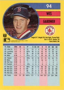 Wes Gardner  baseball card collectible - Main Image 2