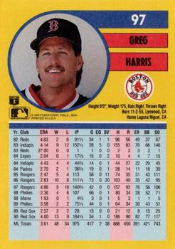 Greg Harris  baseball card collectible - Main Image 2