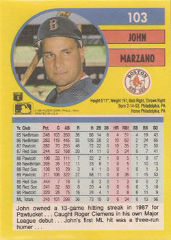 John Marzano  baseball card collectible - Main Image 2