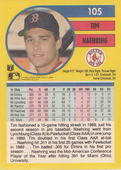 Tim Naehring  baseball card collectible - Main Image 2