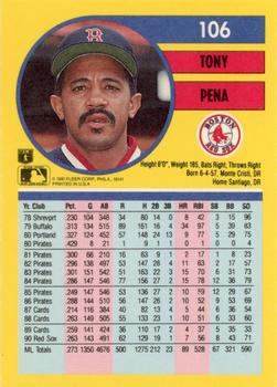 Tony Pena  baseball card collectible - Main Image 2